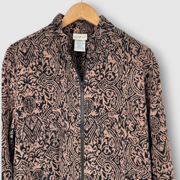 90s Vintage Tapestry Print Zip Up Jacket Women’s Size XL - Picture 5 of 5